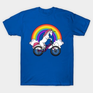 Unicorn Riding Bike T-Shirt